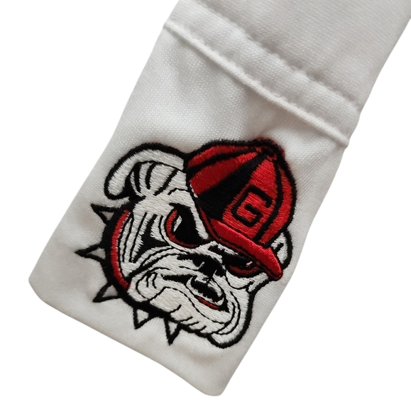 Vintage 1980s No Logo By Tonix White Short Sleeve Shirt Bulldog Sleeve   Medium - Picture 6 of 10